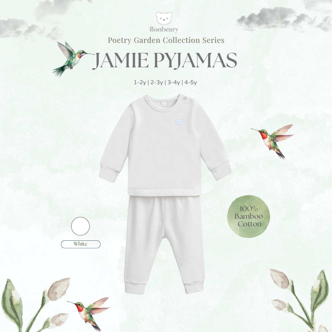BONBEARY Jamie Pyjamas Bamboo Set 1-5yrs (Children's Pajamas Children's Sleepwear/ Children's Sleepwear Set)