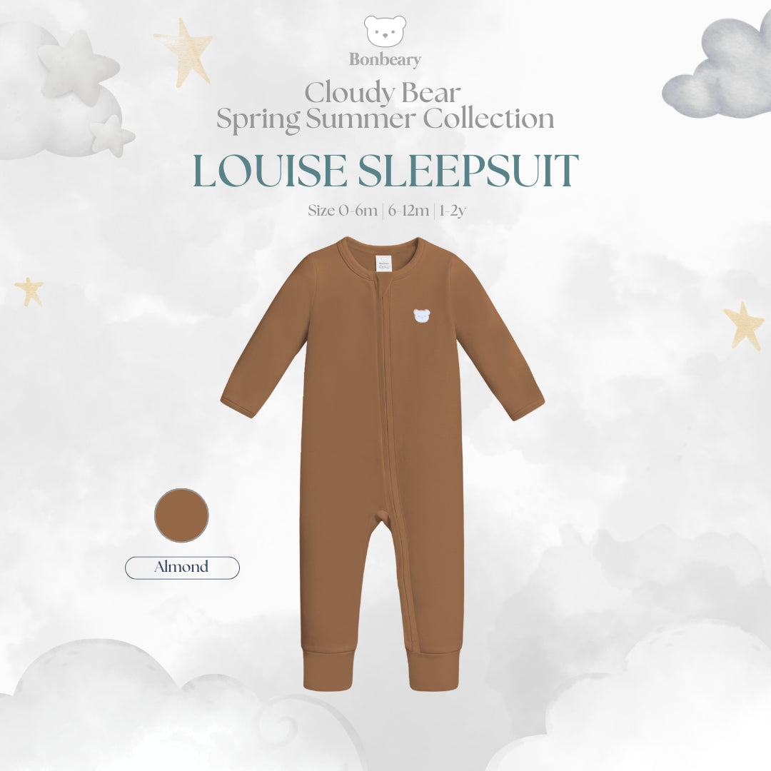 BONBEARY  Baby Sleepsuit Bamboo Cotton Louise (0–2Y) / Jumpsuit Baju Tidur Bayi Newborn Premium
