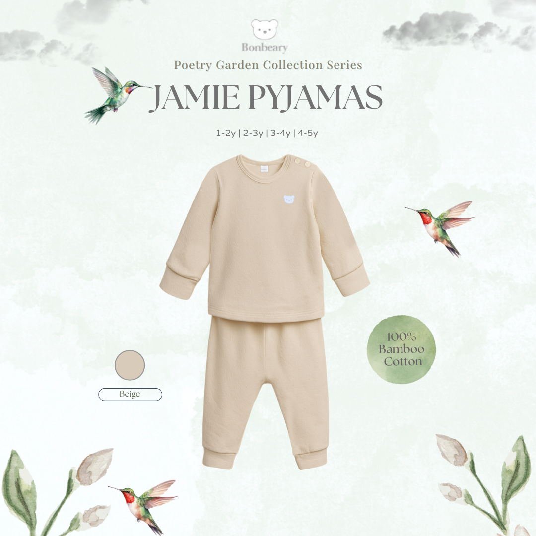 BONBEARY Jamie Pyjamas Bamboo Set 1-5yrs (Children's Pajamas Children's Sleepwear/ Children's Sleepwear Set)