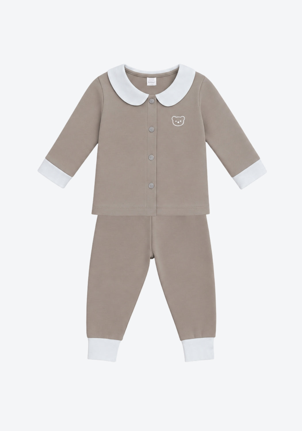 Blair Collar Pyjamas Two-Tone in Taupe