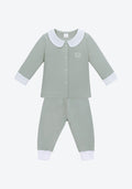 Blair Collar Pyjamas Two-Tone in Sage