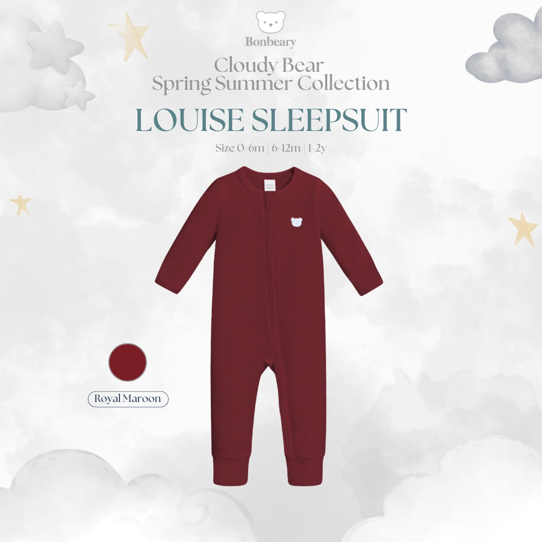 BONBEARY Louise Bamboo Cotton Sleepsuit 0-3y ( Sleepsuit Pajamas/ Baby Sleepwear)