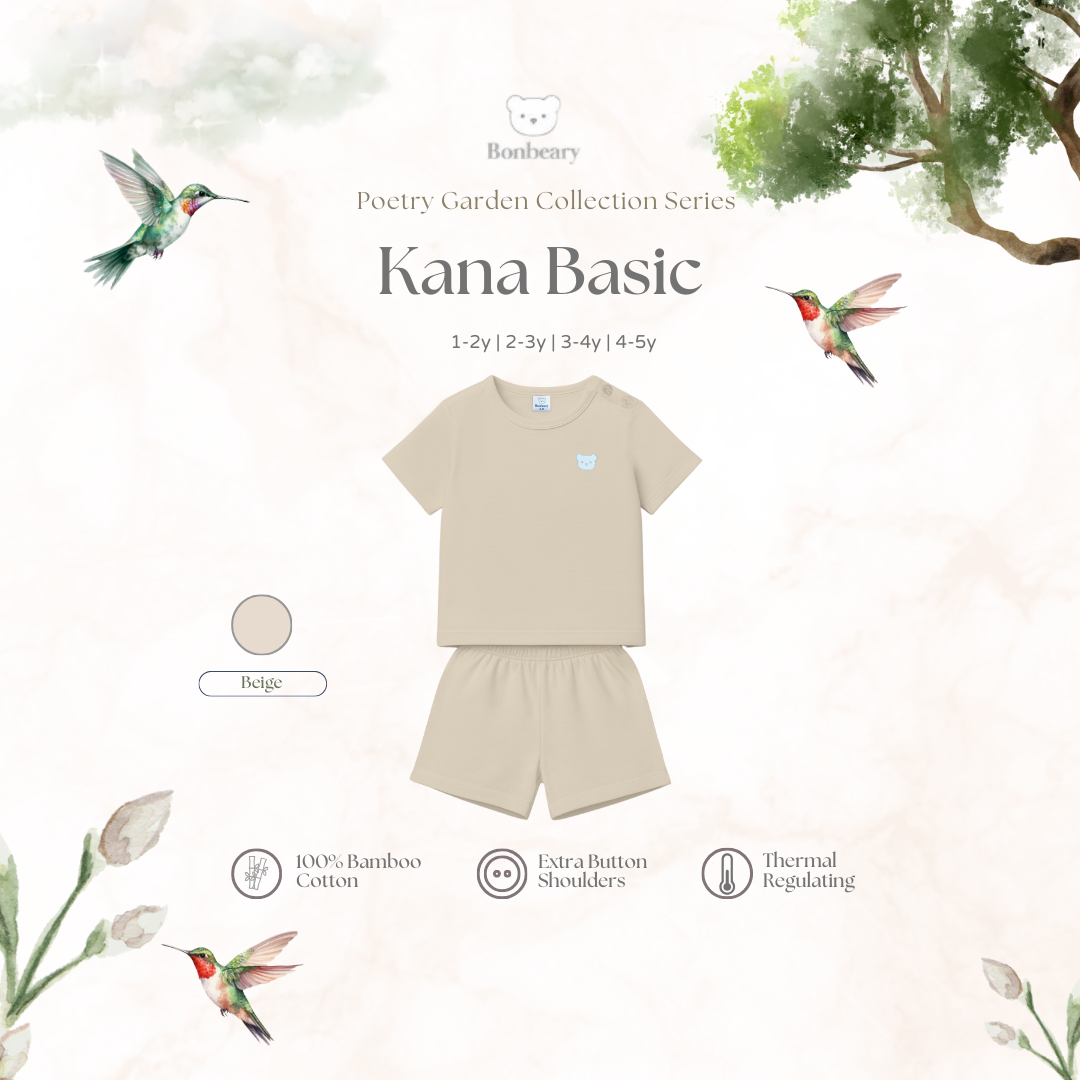 BONBEARY Kana Basic Bamboo Cotton Set 1-6yrs (Children's Clothing Children's Clothing Set/ Children's Clothing Set)