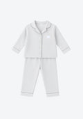 Kayla Button Pyjamas in White