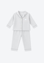 Kayla Button Pyjamas in White