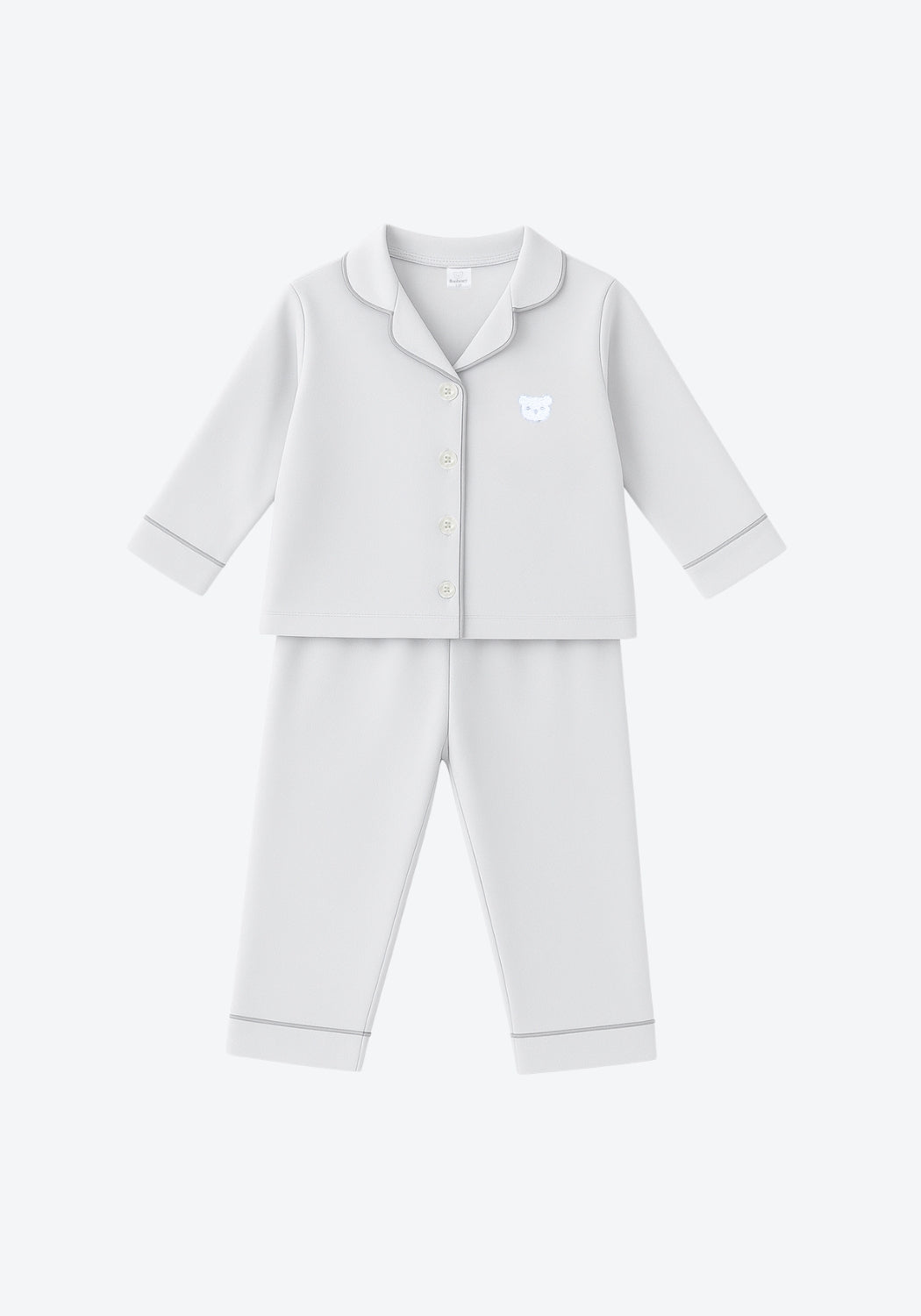 Kayla Button Pyjamas in White