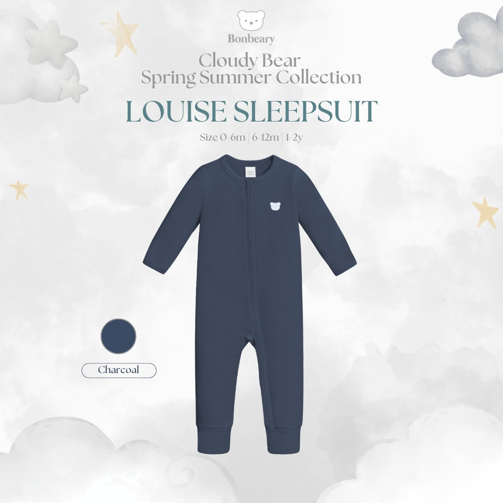 BONBEARY Louise Bamboo Cotton Sleepsuit 0-3y ( Sleepsuit Pajamas/ Baby Sleepwear)