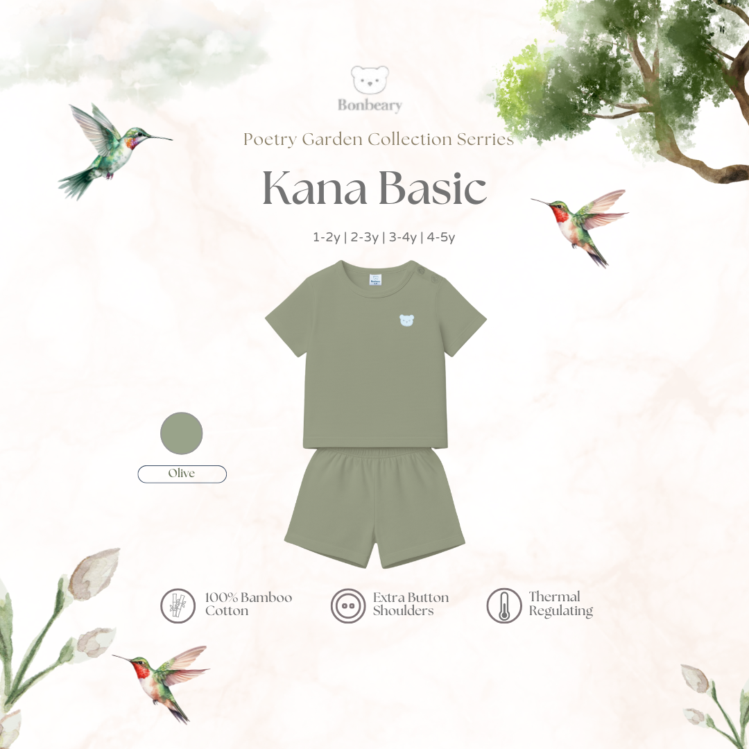 BONBEARY Kana Basic Bamboo Cotton Set 1-6yrs (Children's Clothing Children's Clothing Set/ Children's Clothing Set)