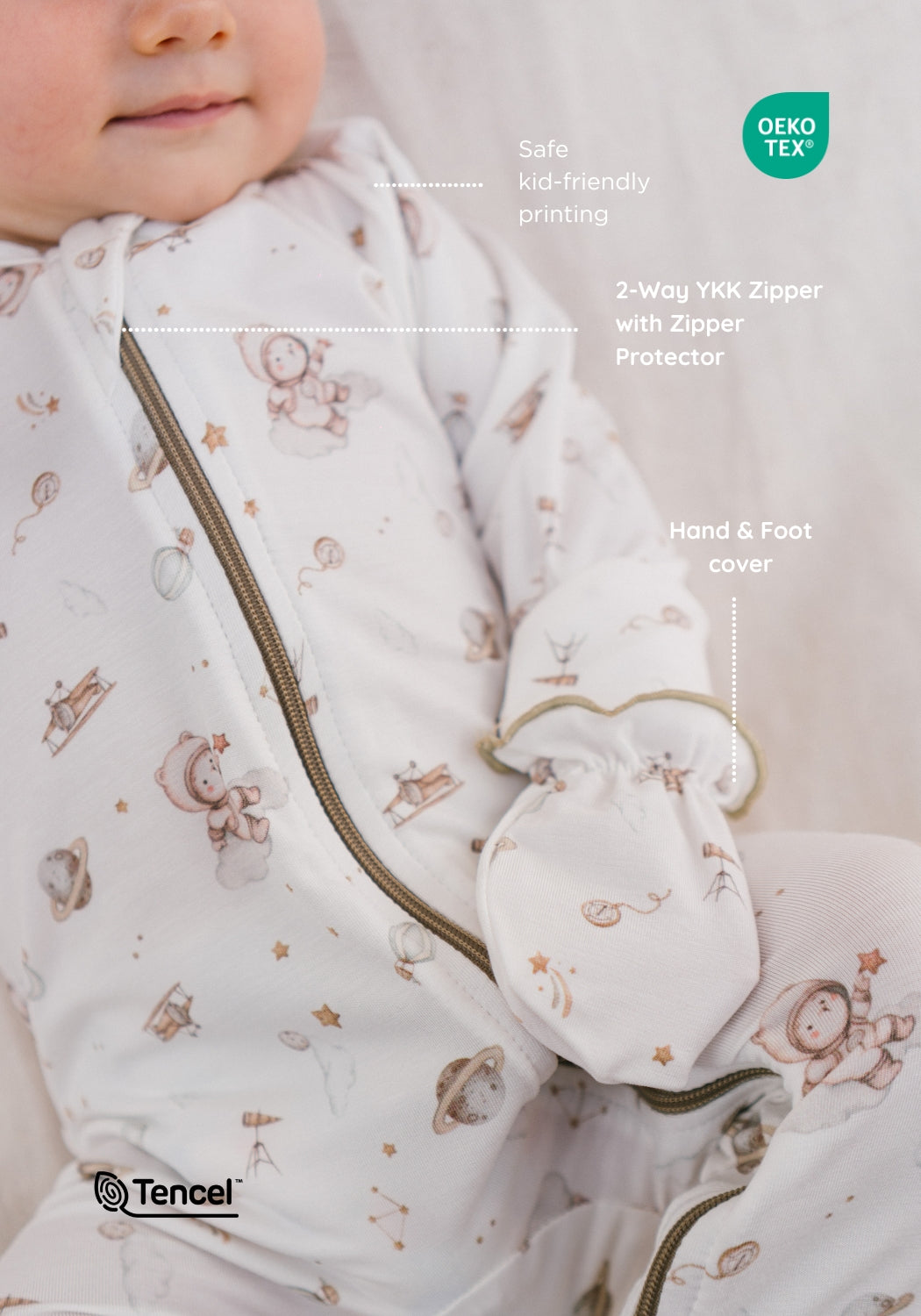 Tencel™ Sleepsuit in Little Astronaut