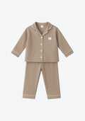 Kayla Button Pyjamas in Taupe