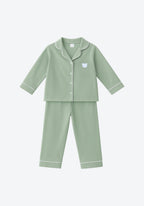 Kayla Button Pyjamas in Sage