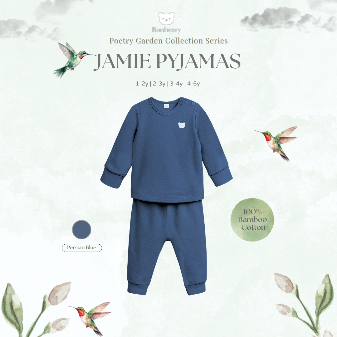 BONBEARY Jamie Pyjamas Bamboo Set 1-5yrs (Children's Pajamas Children's Sleepwear/ Children's Sleepwear Set)