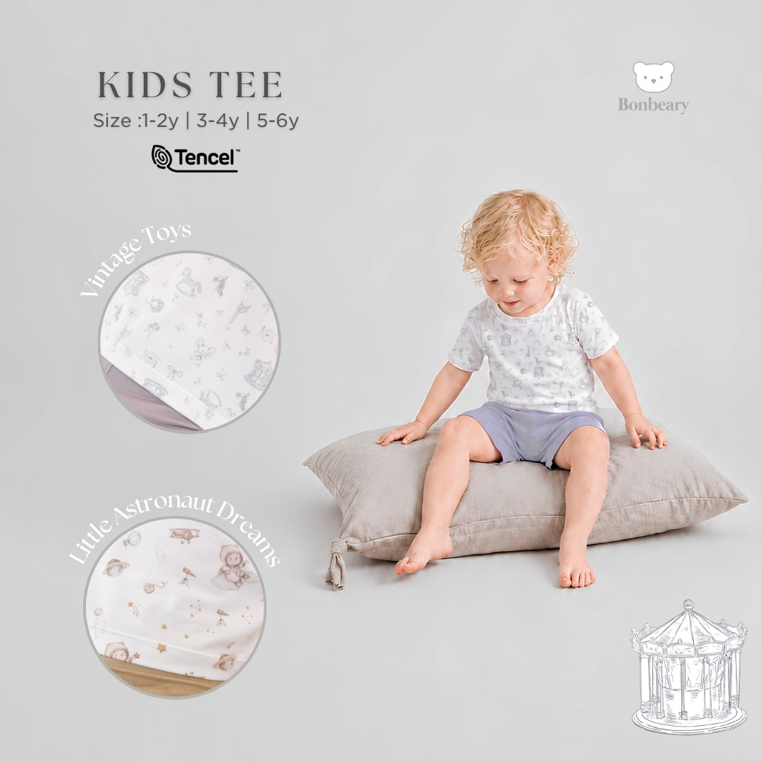 Bonbeary - Kids Pyjamas Basic TENCEL™ Collection 1-6Y -  Soft & Cooling Basic Wear / T-shirt Premium