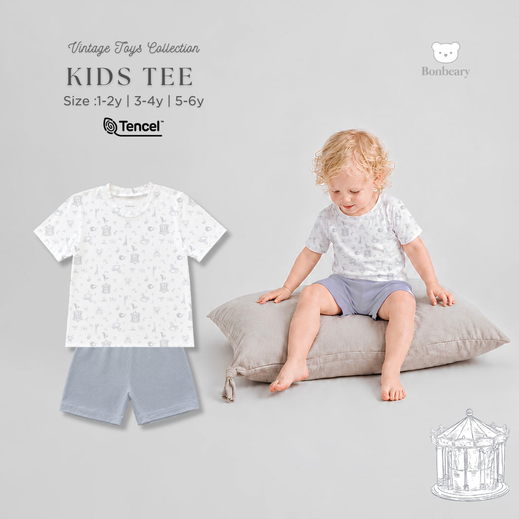 Bonbeary - Kids Pyjamas Basic TENCEL™ Collection 1-6Y -  Soft & Cooling Basic Wear / T-shirt Premium
