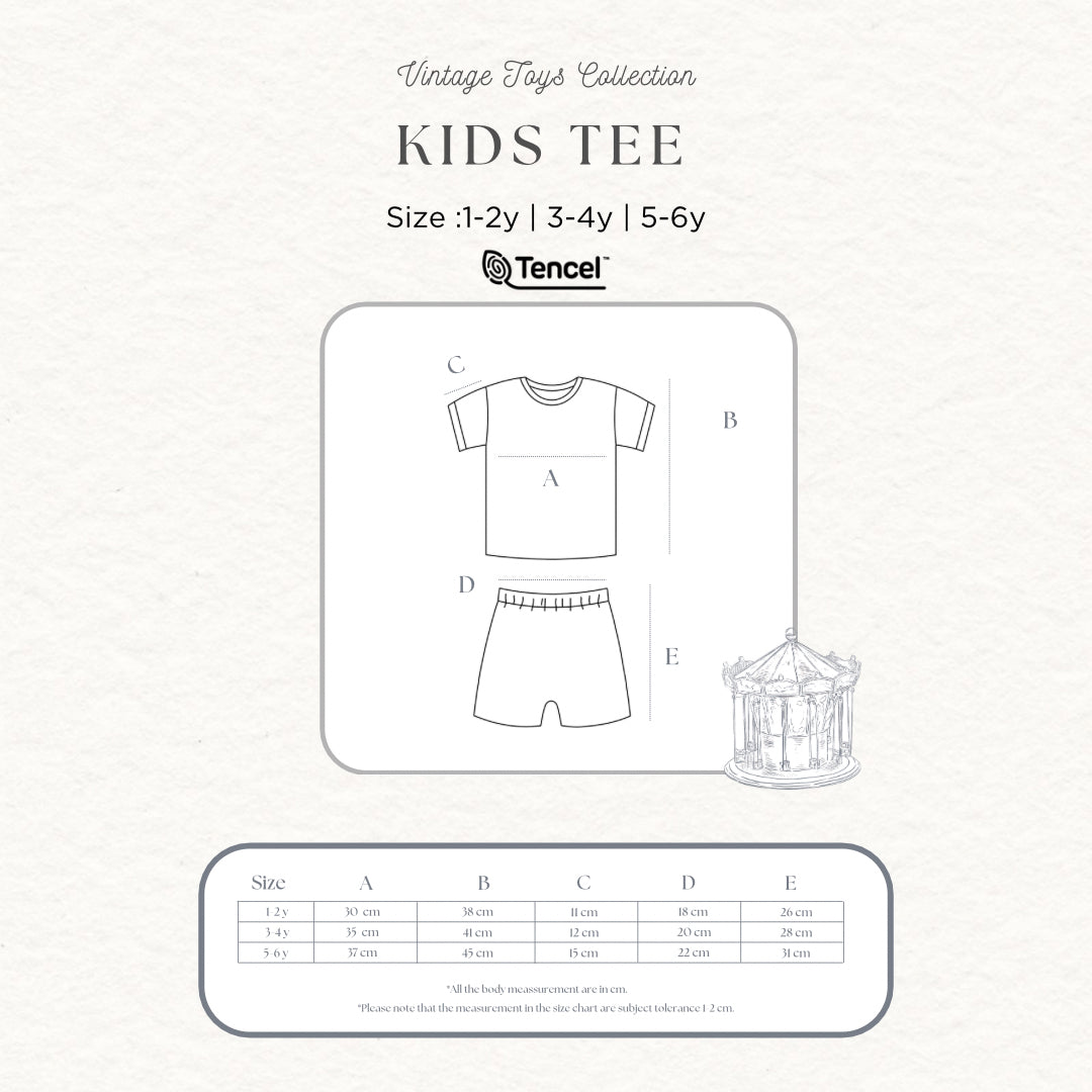 Bonbeary - Kids Pyjamas Basic TENCEL™ Collection 1-6Y -  Soft & Cooling Basic Wear / T-shirt Premium
