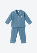 Kayla Button Pyjamas in Persian Blue