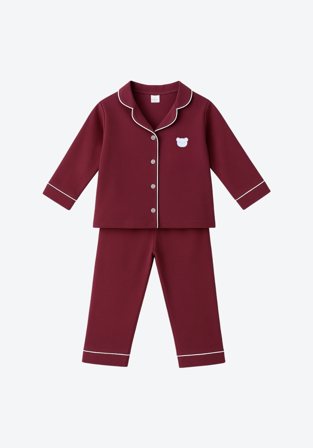 Kayla Button Pyjamas in Royal Maroon
