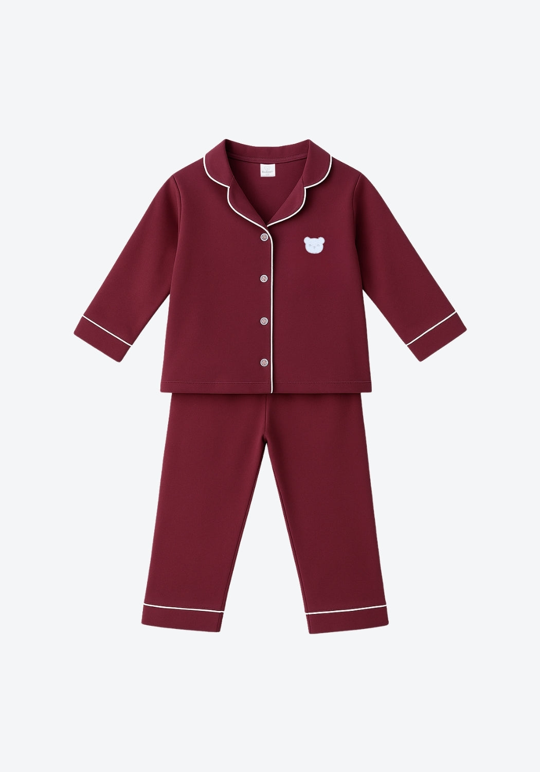 Kayla Button Pyjamas in Royal Maroon