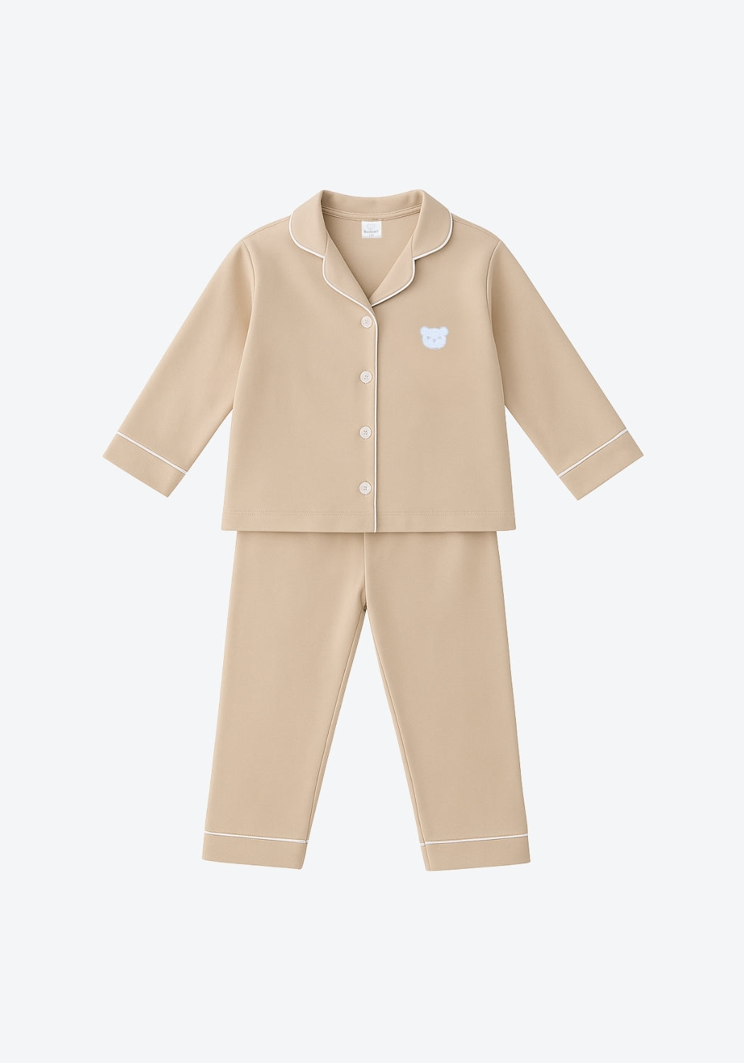 Kayla Button Pyjamas in Beige