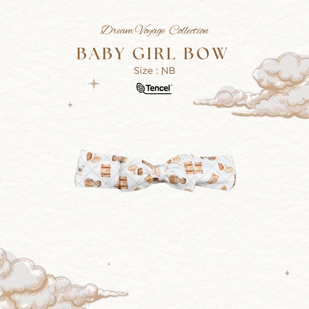 Bonbeary - Girl Bow TENCEL™  - Newborn Baby Ribbon Headband