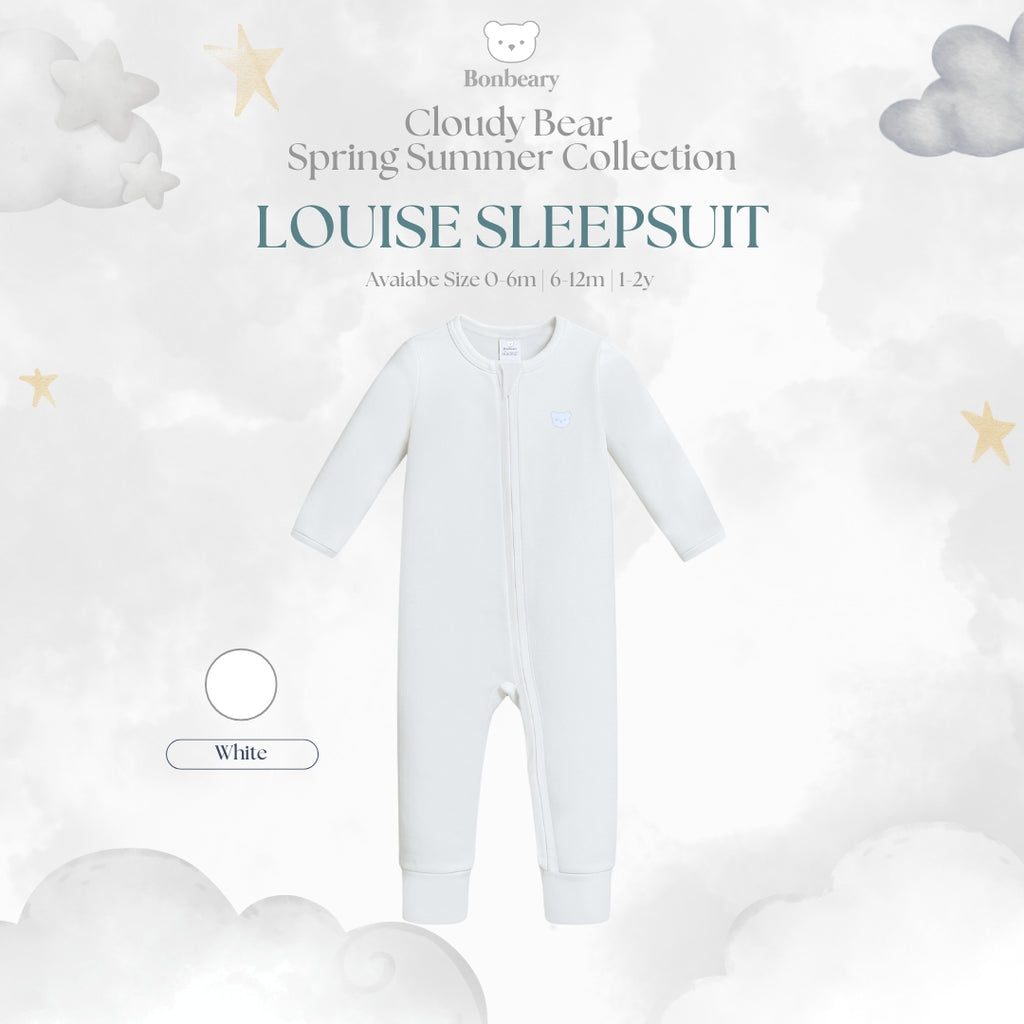 BONBEARY Louise Bamboo Cotton Sleepsuit 0-3y ( Sleepsuit Pajamas/ Baby Sleepwear)