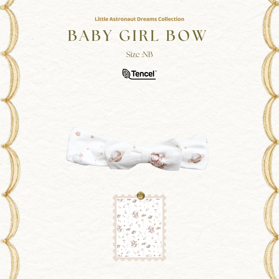 Bonbeary - Girl Bow TENCEL™  - Newborn Baby Ribbon Headband