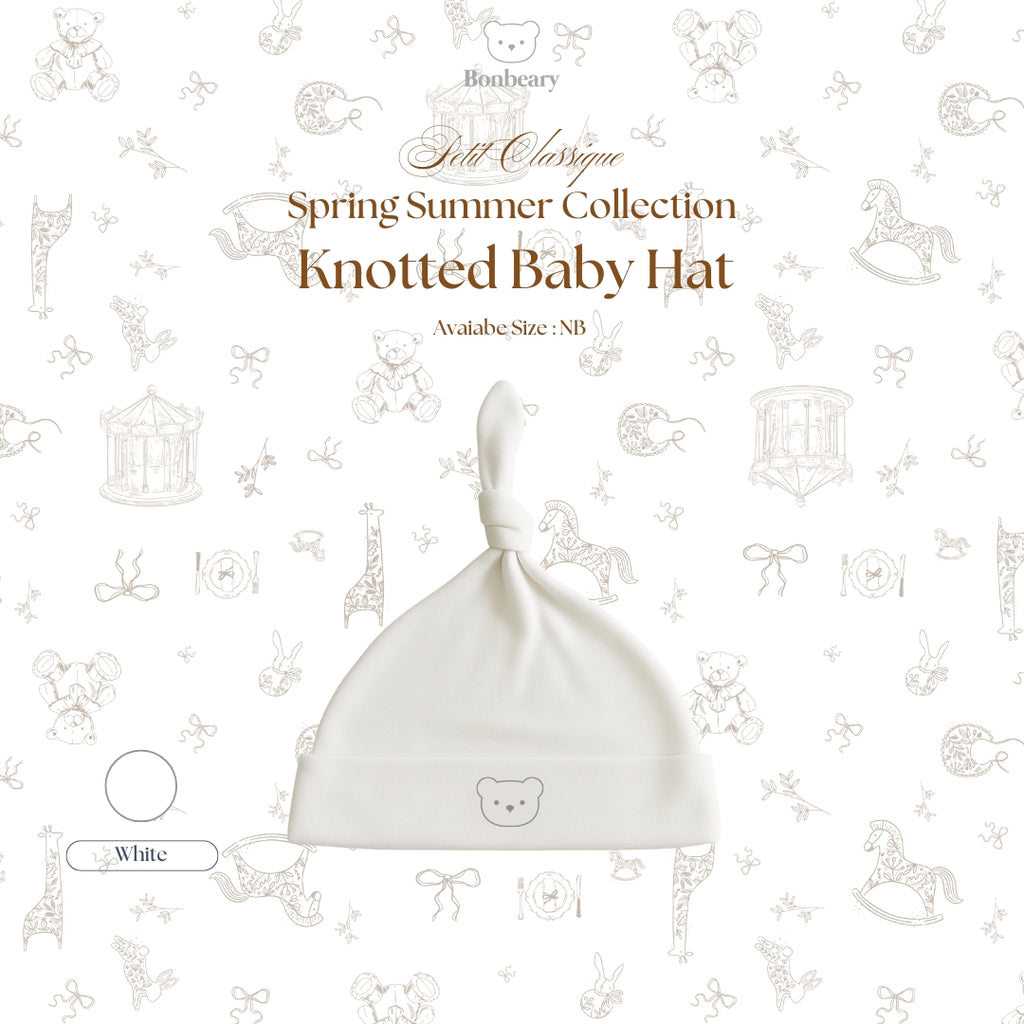 BONBEARY Bamboo Cotton Knotted Baby Hat Newborn