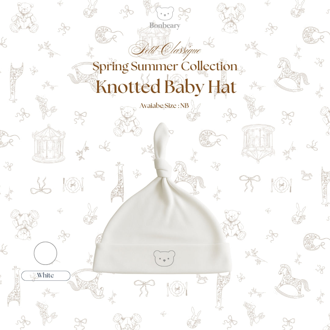 BONBEARY Bamboo Cotton Knotted Baby Hat Newborn