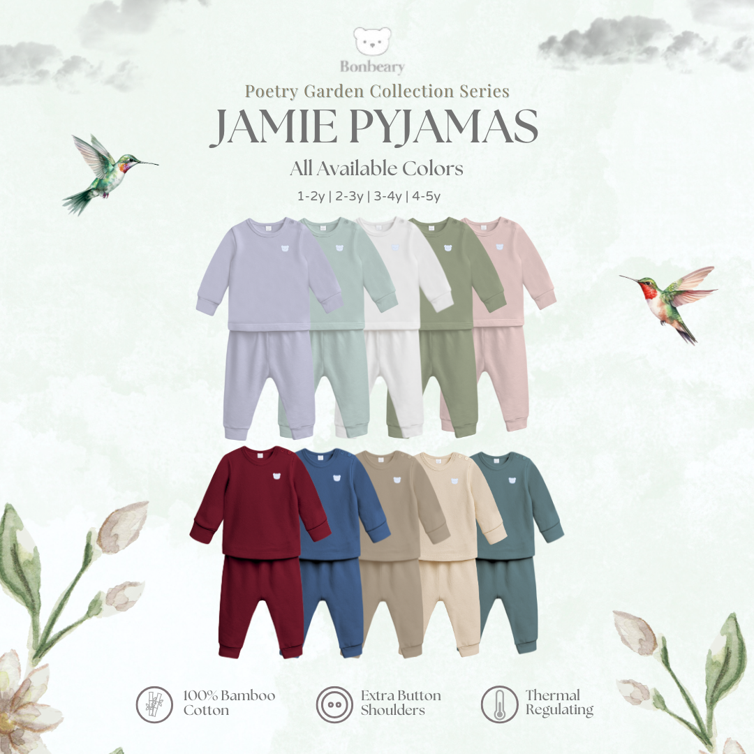 BONBEARY Jamie Pyjamas Bamboo Set 1-5yrs (Children's Pajamas Children's Sleepwear/ Children's Sleepwear Set)