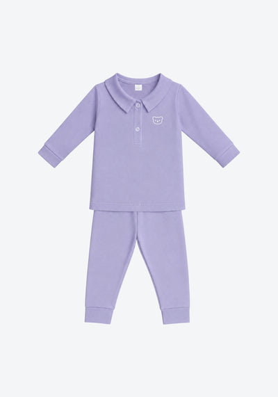 Arthur Polo Pyjamas in Sky Grey