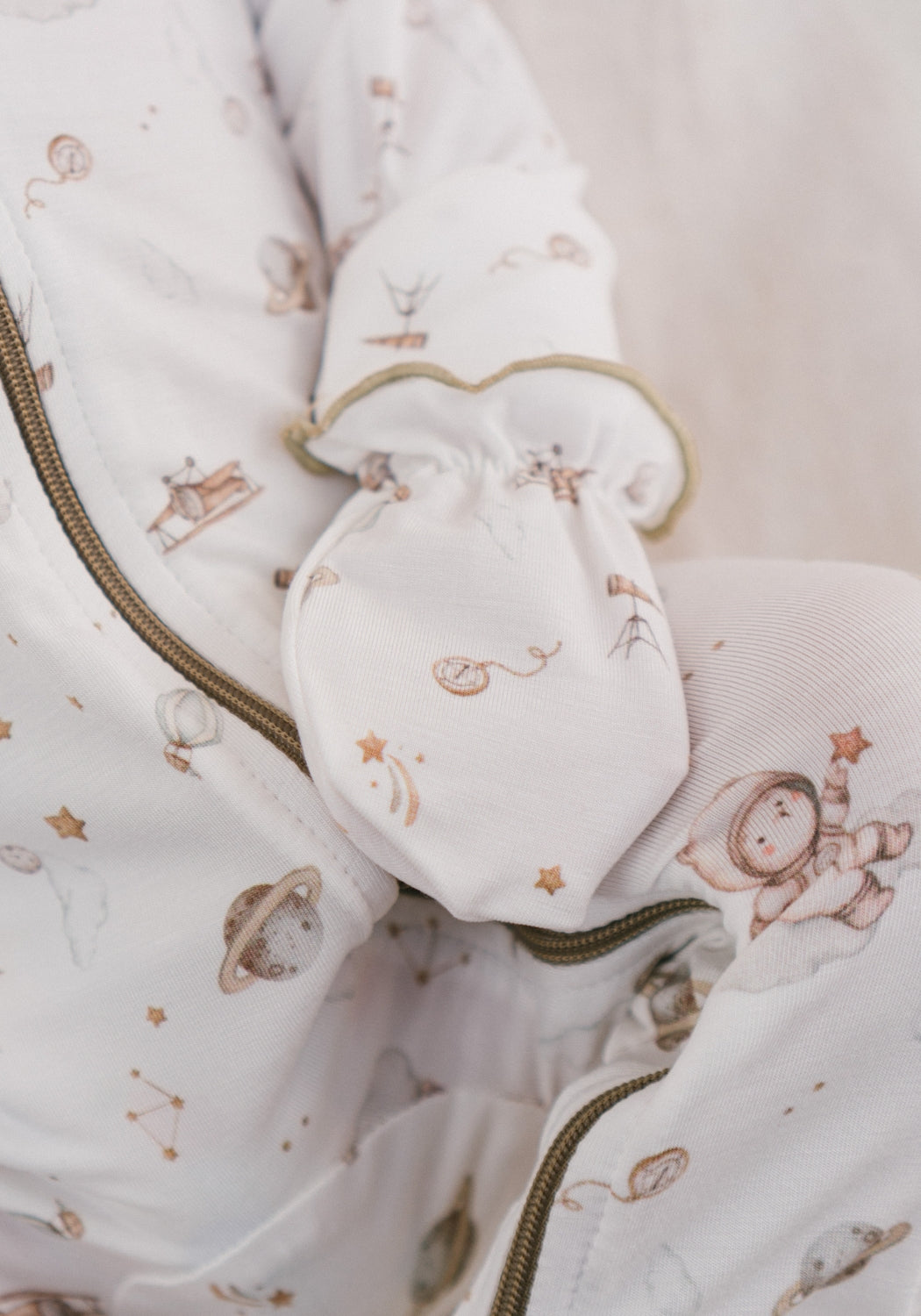 TENCEL™ Mittens Booties in Little Astronaut