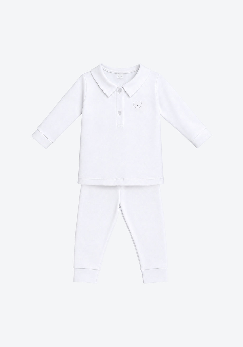 Arthur Polo Pyjamas in White