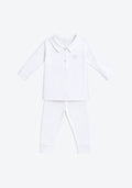 Arthur Polo Pyjamas in White