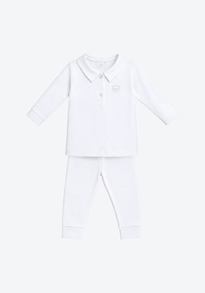 Arthur Polo Pyjamas in White