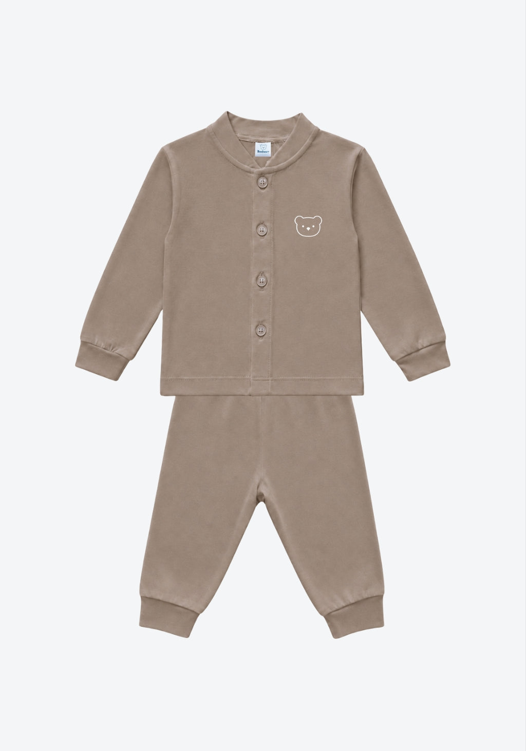 Zoe Long Pyjamas in Taupe