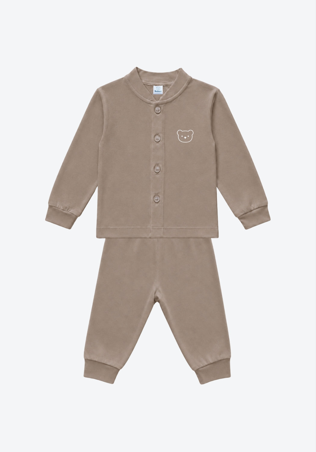 Zoe Long Pyjamas in Taupe