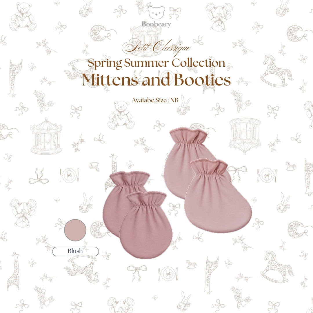 BONBEARY Bamboo Cotton Mittens Booties Newborn (Baby Gloves)