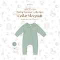 Cora Collar Sleepsuit in Sage
