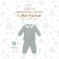 Blair Collar Pyjamas Two-Tone in Sage