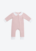 Cora Collar Sleepsuit Two-Tone in Blush