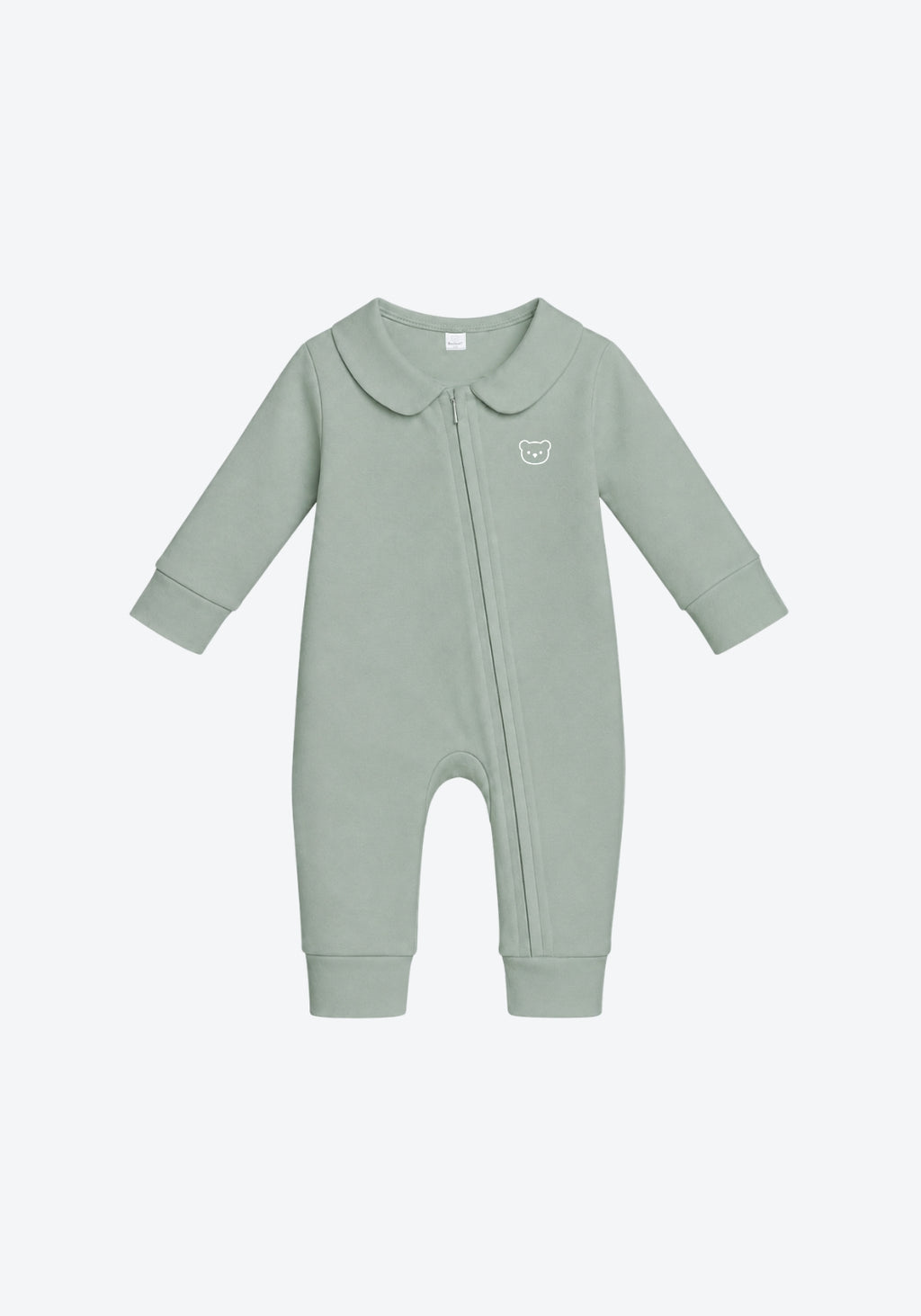 Cora Collar Sleepsuit in Sage