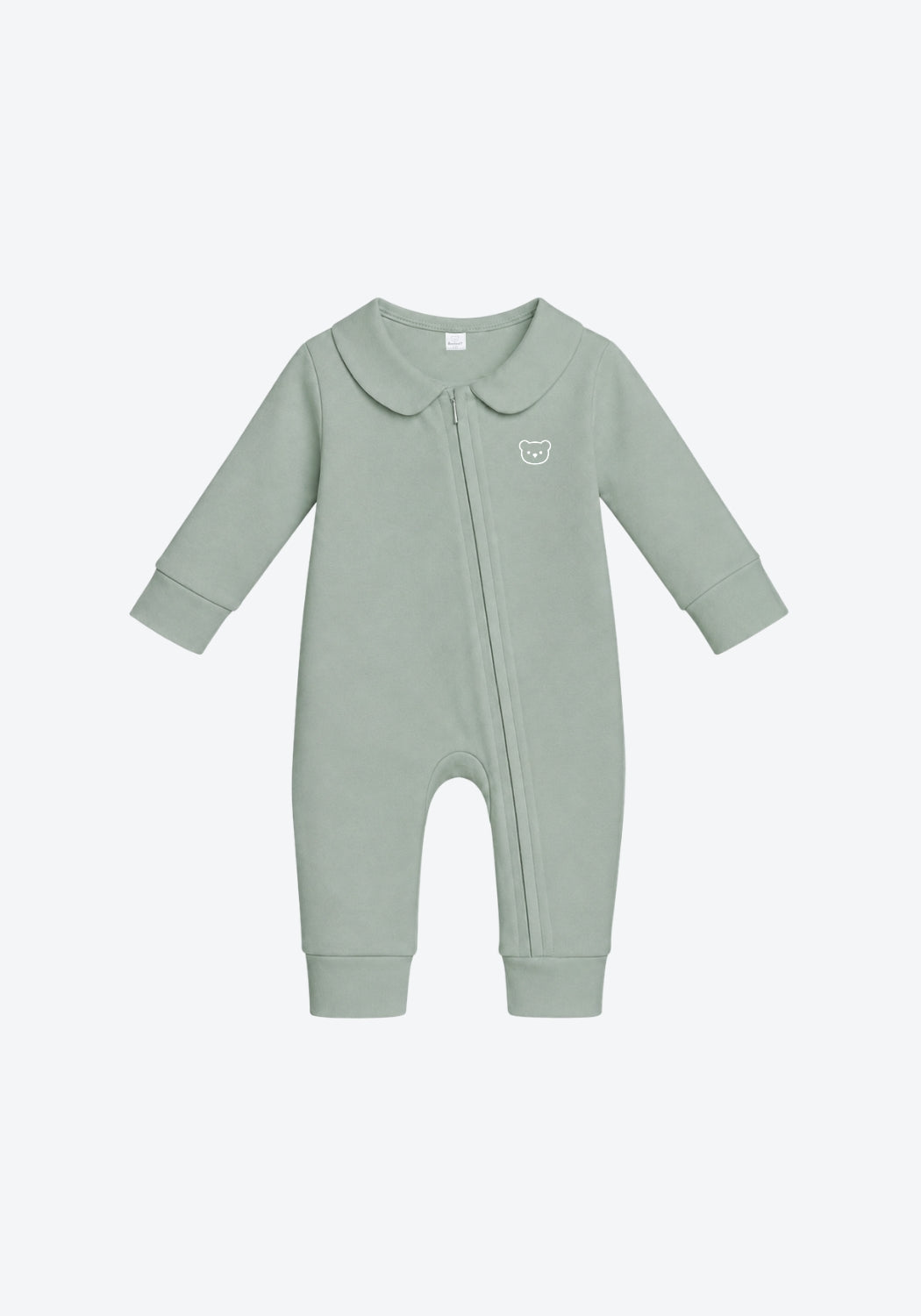 Cora Collar Sleepsuit in Sage