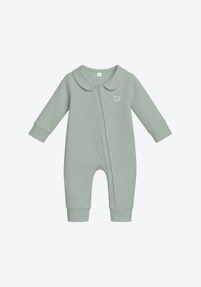 Cora Collar Sleepsuit in Sage