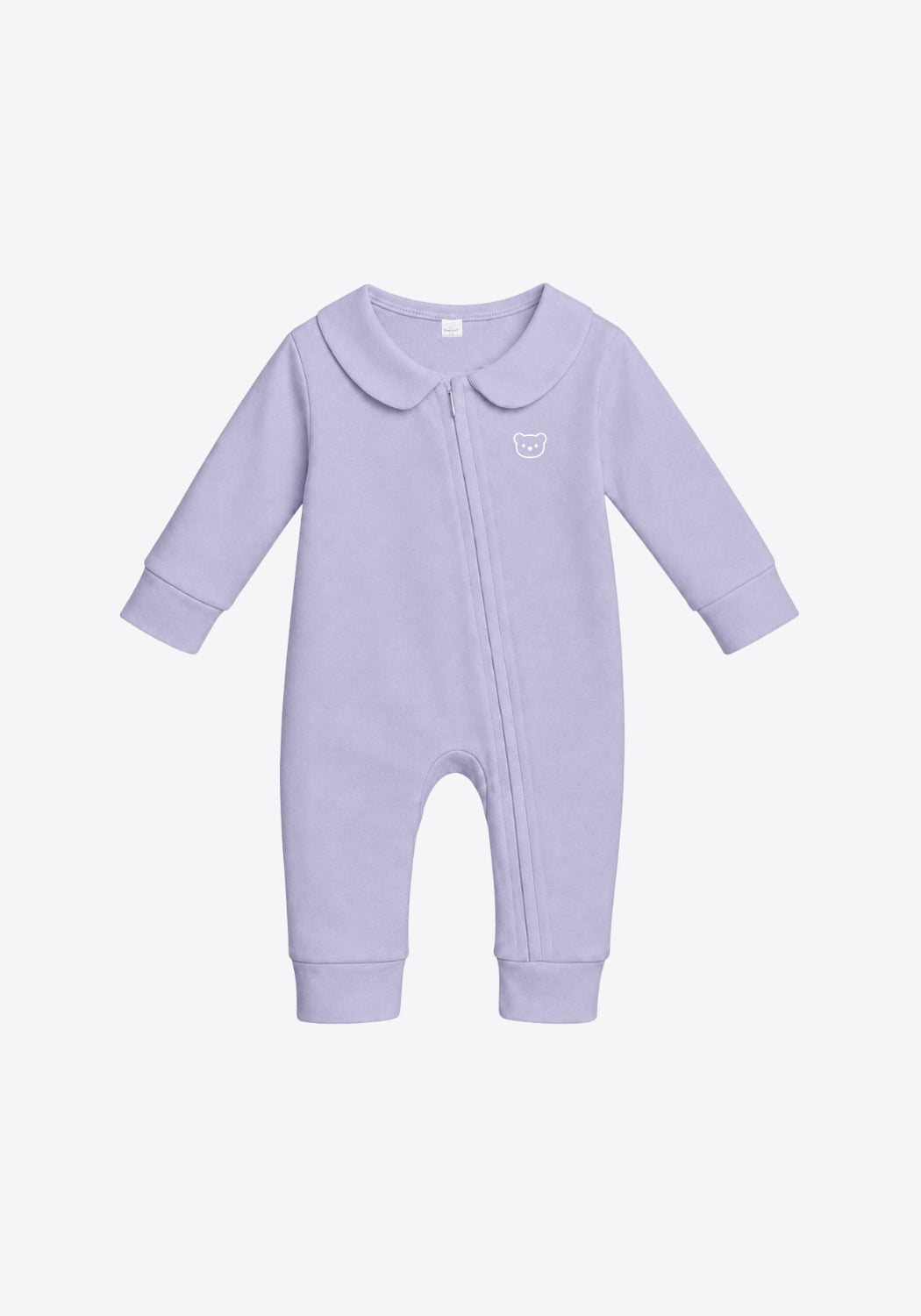 Cora Collar Sleepsuit in Sky Grey