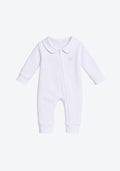Cora Collar Sleepsuit in White