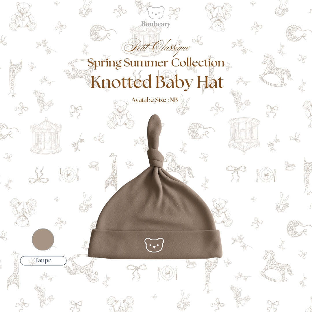 BONBEARY Bamboo Cotton Knotted Baby Hat Newborn