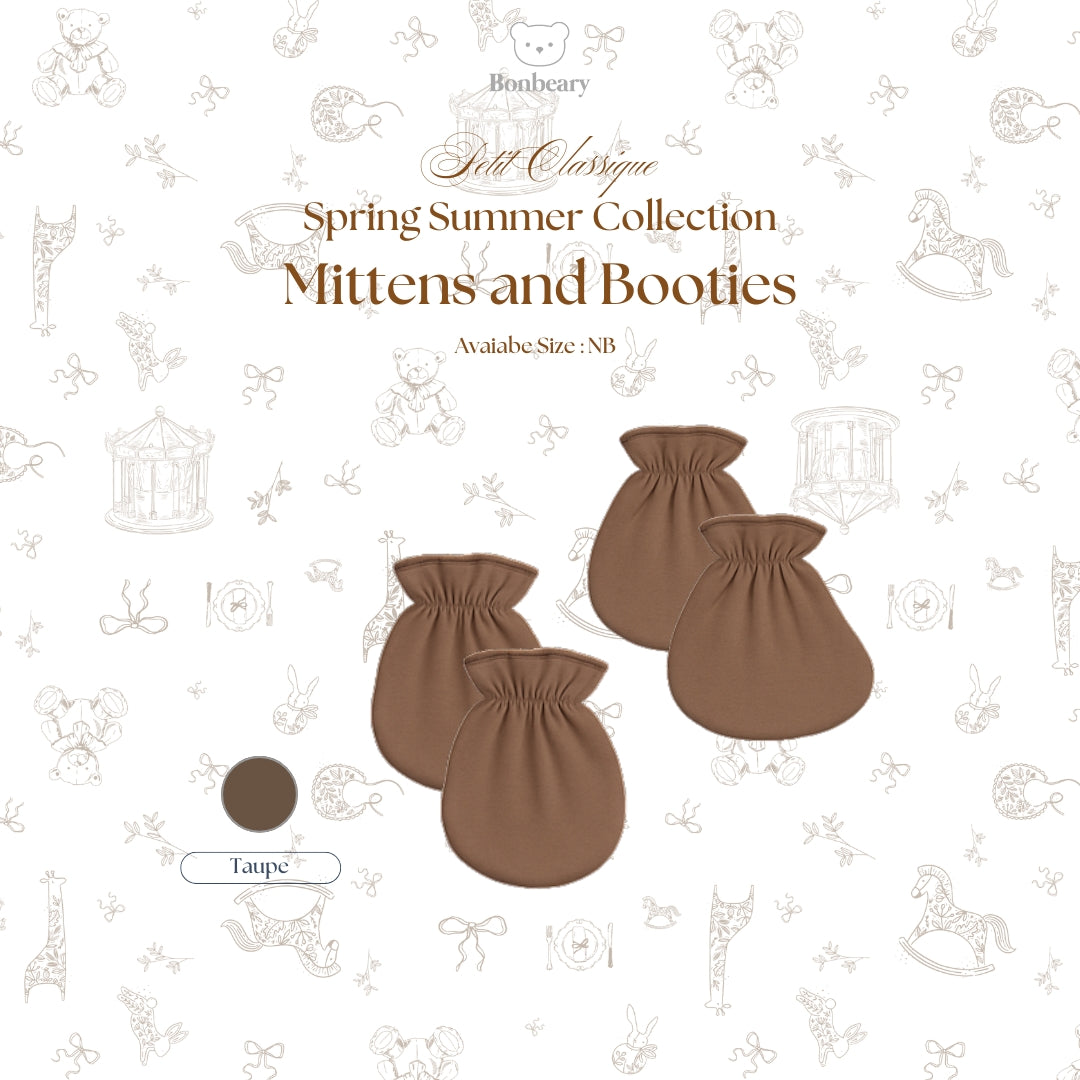 BONBEARY Bamboo Cotton Mittens Booties Newborn (Baby Gloves)