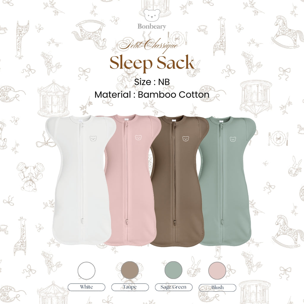 BONBEARY Bamboo Cotton Sleep Sack Newborn Toddler/ 0-3 years Instant Baby Swaddle/ Sleeping Sack/ Sleep Walker