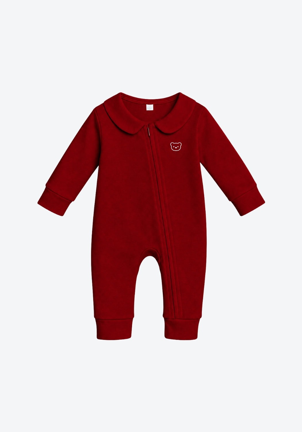 Cora Collar Sleepsuit in Royal Maroon