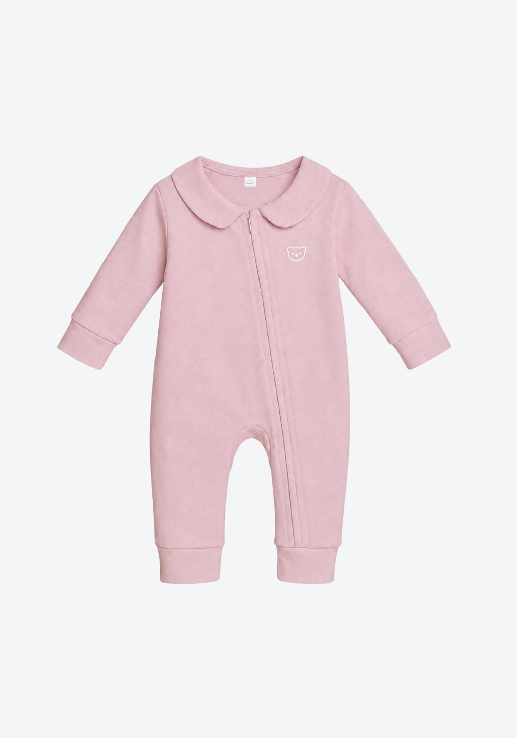 Cora Collar Sleepsuit in Blush